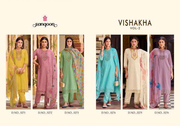 Rangoon Vishakha Vol 2 Embroidery Kurti Bottom With Dupatta